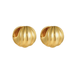Minimalist gold-plated earrings in Bali