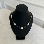 minimalist gold and pearl necklace for seaside wedding accessories, 18k gold-plated pearl necklace with unique baroque pearl design