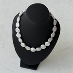 freshwater baroque pearl gold-plated necklace with unique pearl shapes, buy our minimalist gold-plated pearl necklace in Bali