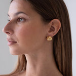 Minimalist gold-plated earrings in Bali